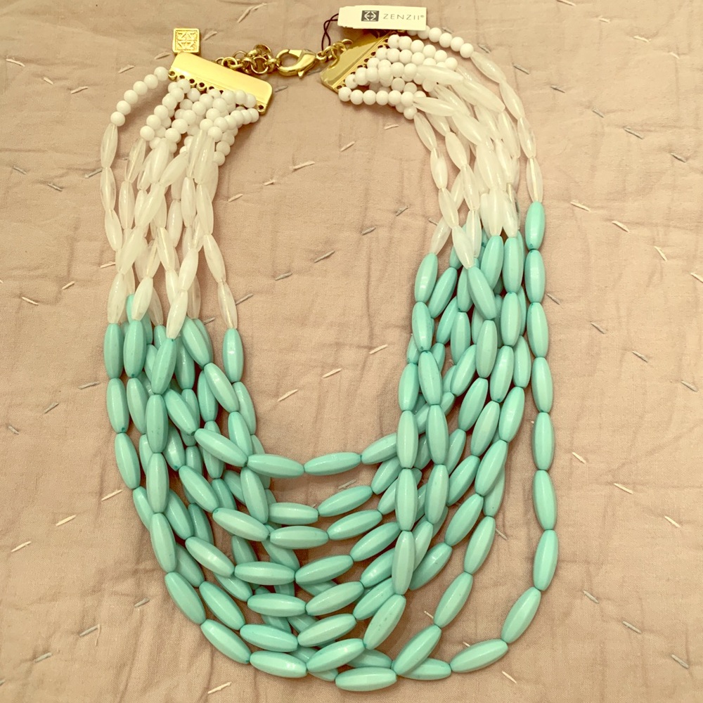 Multi-Layered Two Tone Beaded Necklace